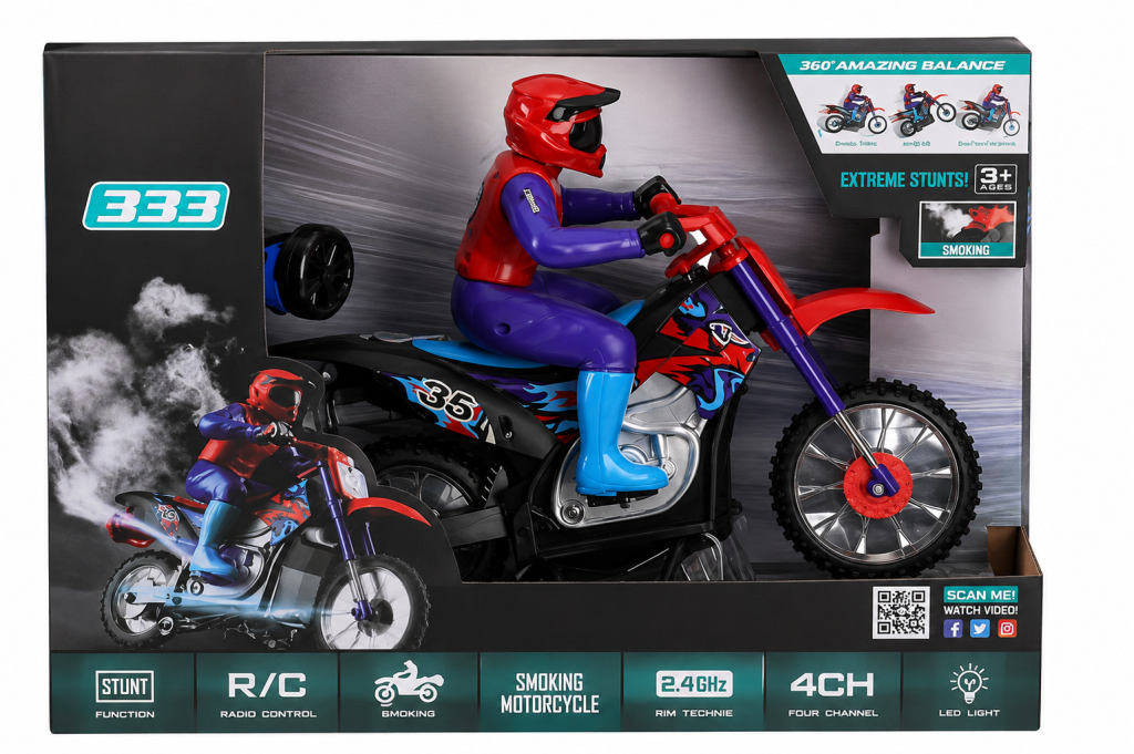 333-TJ24161B-UZAKTAN Kumandalı Duman Atan Hız Motoru