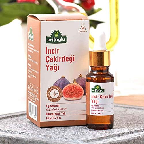 İncir Çekirdeği Yağı 20ml, cildinizi besler ve nemlendirir; Fig Seed Oil 20ml nourishes and moisturizes your skin.