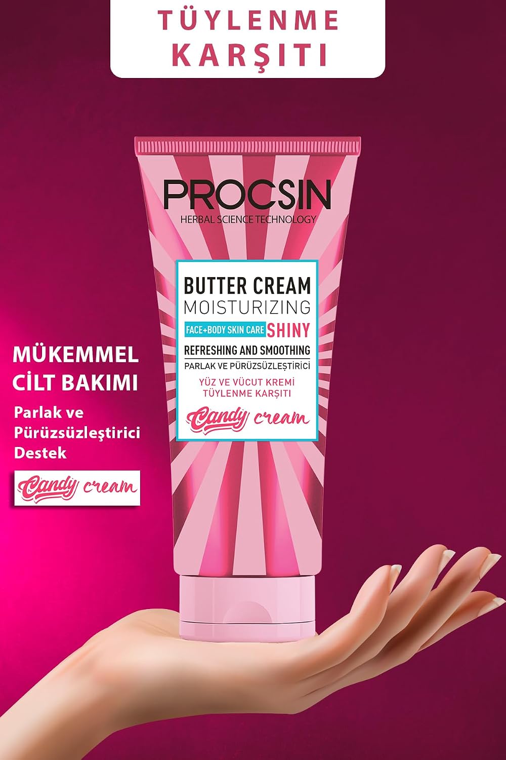 Butter Cream, Yoğun Nemlendirici & Besleyici Vücut Kremi, Cilt Bariyeri Güçlendirici, Kuruluk Karşıtı & Onarıcı Bakım, 175 ML