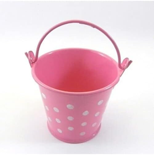 Benim Marifetlerim - Puantiyeli Pembe Metal Kova 1 Adet