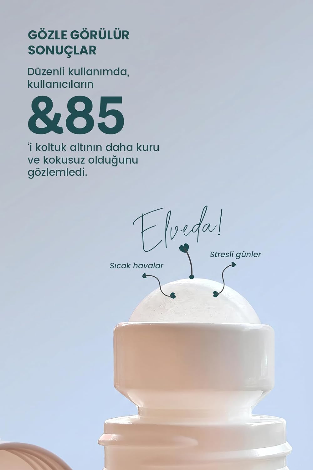 Beyazlatıcı Koltukaltı Roll-On Deodorant - 48 Saat Ter Kokusu Önleyici, Unisex, 50ml