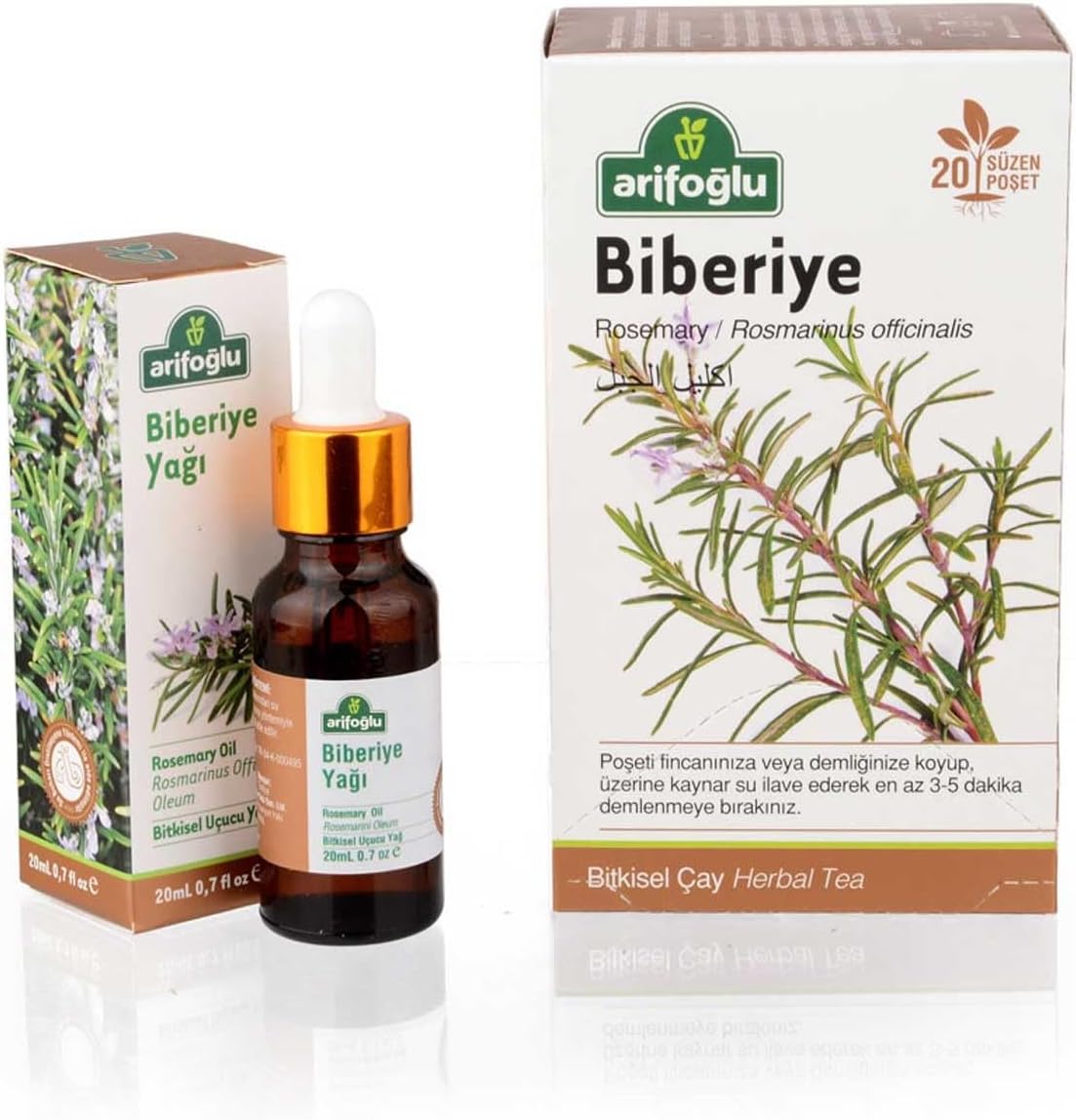 Biberiye Yağı 20Ml + Biberiye Çayı 20Li