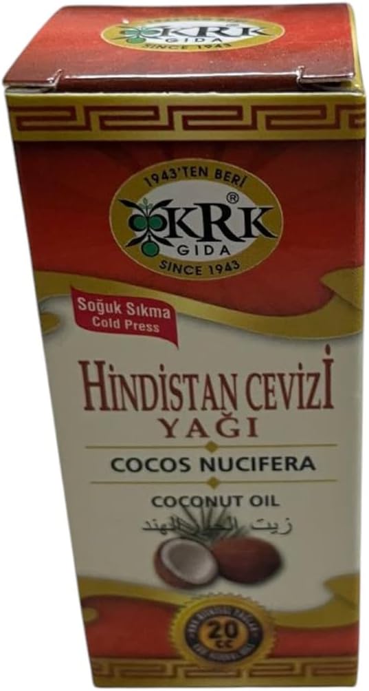 Soğuk Sıkım Hindistan Cevizi Yağı 20 cc –%100 Saf Cocos Nucifera – Doğal Bakım ve Çok Amaçlı Kullanım
