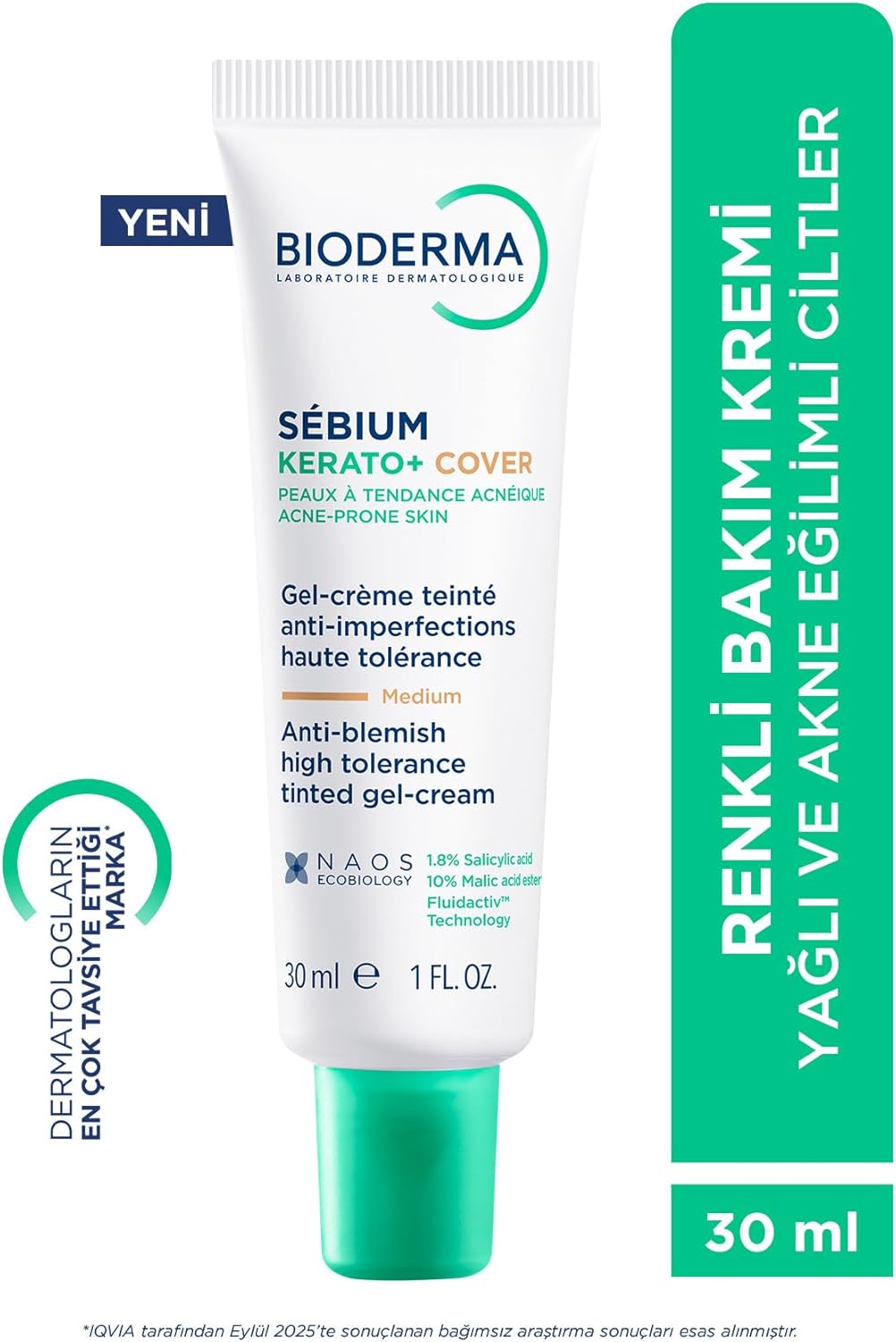 Sebium Kerato+ Cover Sivilce, Akne Lekesi Karşıtı Renkli Nemlendirici Krem 30 ml