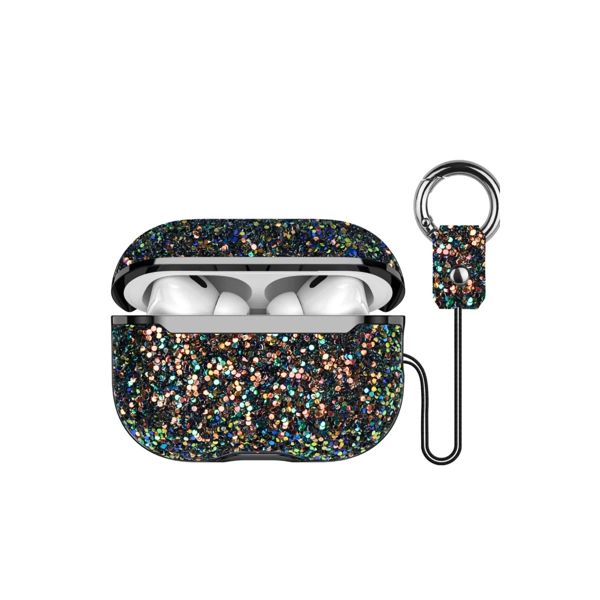 Onegif Apple Airpods 2 (2.nesil) Bright Simli Airpods Kapak - Siyah