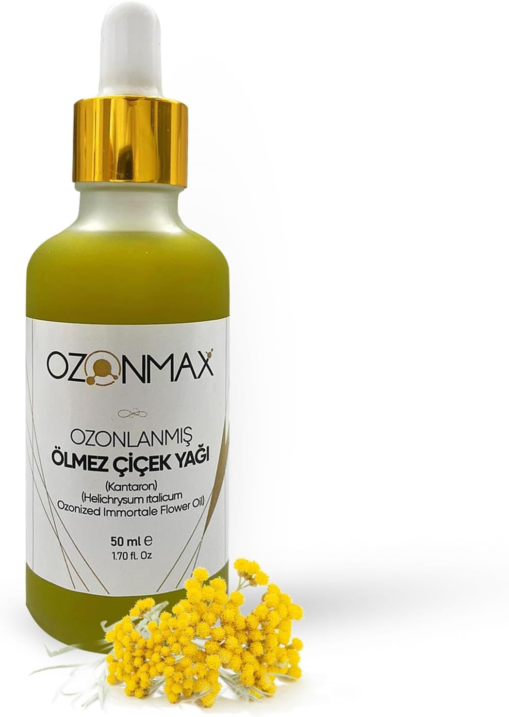OZONLU ÖLMEZ ÇİÇEK YAĞI 50 ML (KANTARON)-Hassas ciltlerde, kuru ciltlerde destekleyici olarak kullanılabilir, Cildi sakinleştirir, Cilt bariyerini güçlendirir. Her cilt Tipine Uygundur.
