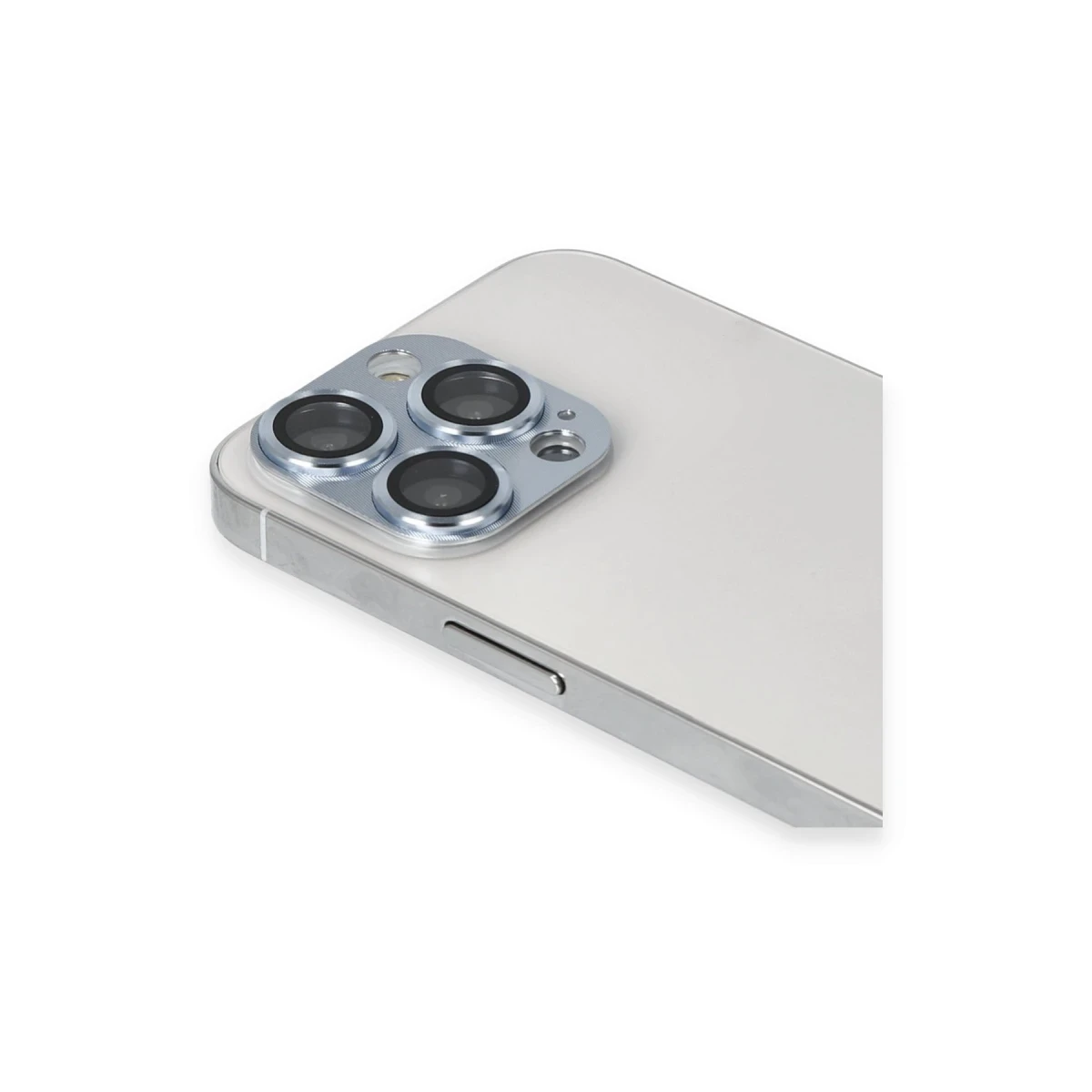 Apple iPhone 13 Pro Max Pers Alüminyum Kamera Lens - Sierra Blue