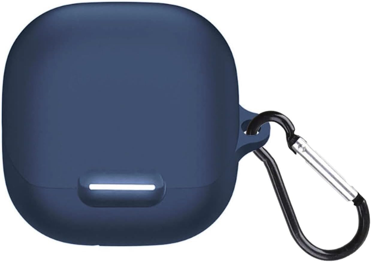 ANKER Soundcore Liberty 4 NC ile Uyumlu Kılıf Silikon Koruyucu Yumuşak Silikon Darbeye Dayanıklı Koruyucu Yüksek Kaliteli Kılıf Liberty 4 NC için Kancalı koruma (Lacivert)