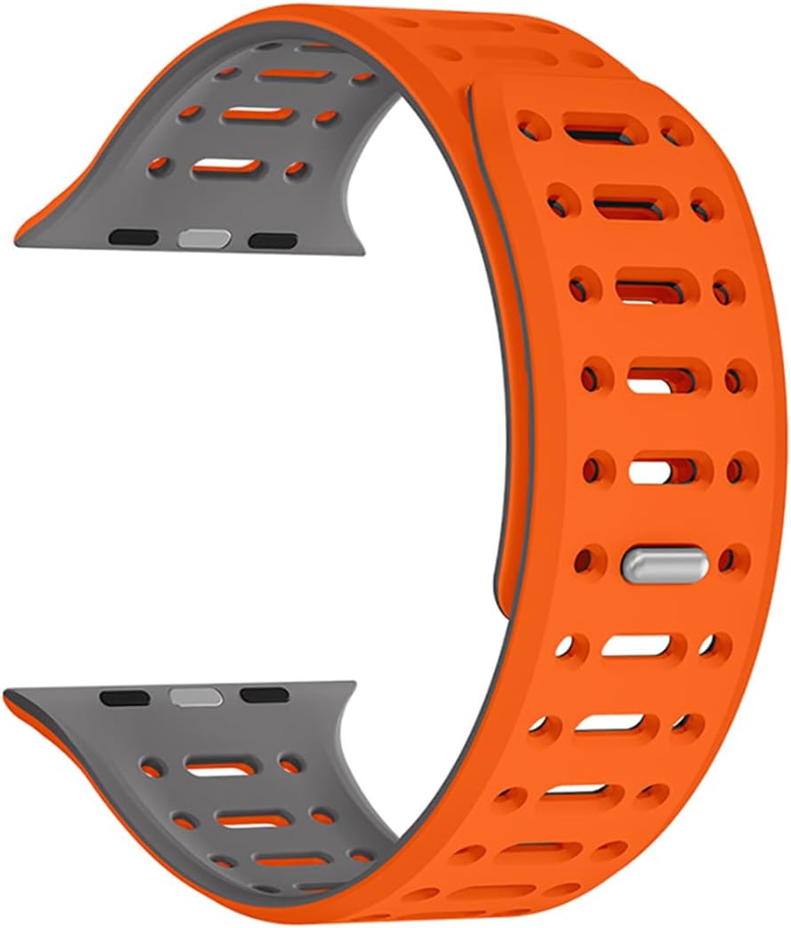 Apple ile uyumlu Watch Ultra 1/2/3 49mm Kordon Renkli 3Delikli Esnek Silikon Strap 124