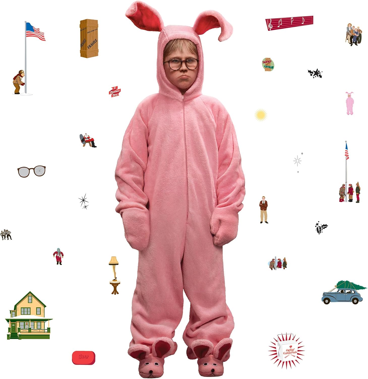 A Christmas Story Ralphie Bunny Suit Dev Duvar Çıkartmaları