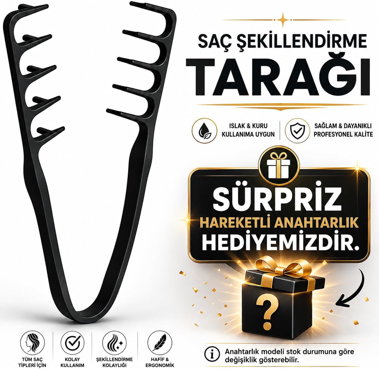 Unisex, ıslak ve kuru kullanım için uygun, ısıya dayanıklı, sağlam yapılı profesyonel saç şekillendirme tarağı Salon Veya Ev Kullanımı Için Uygun (renk siyah)