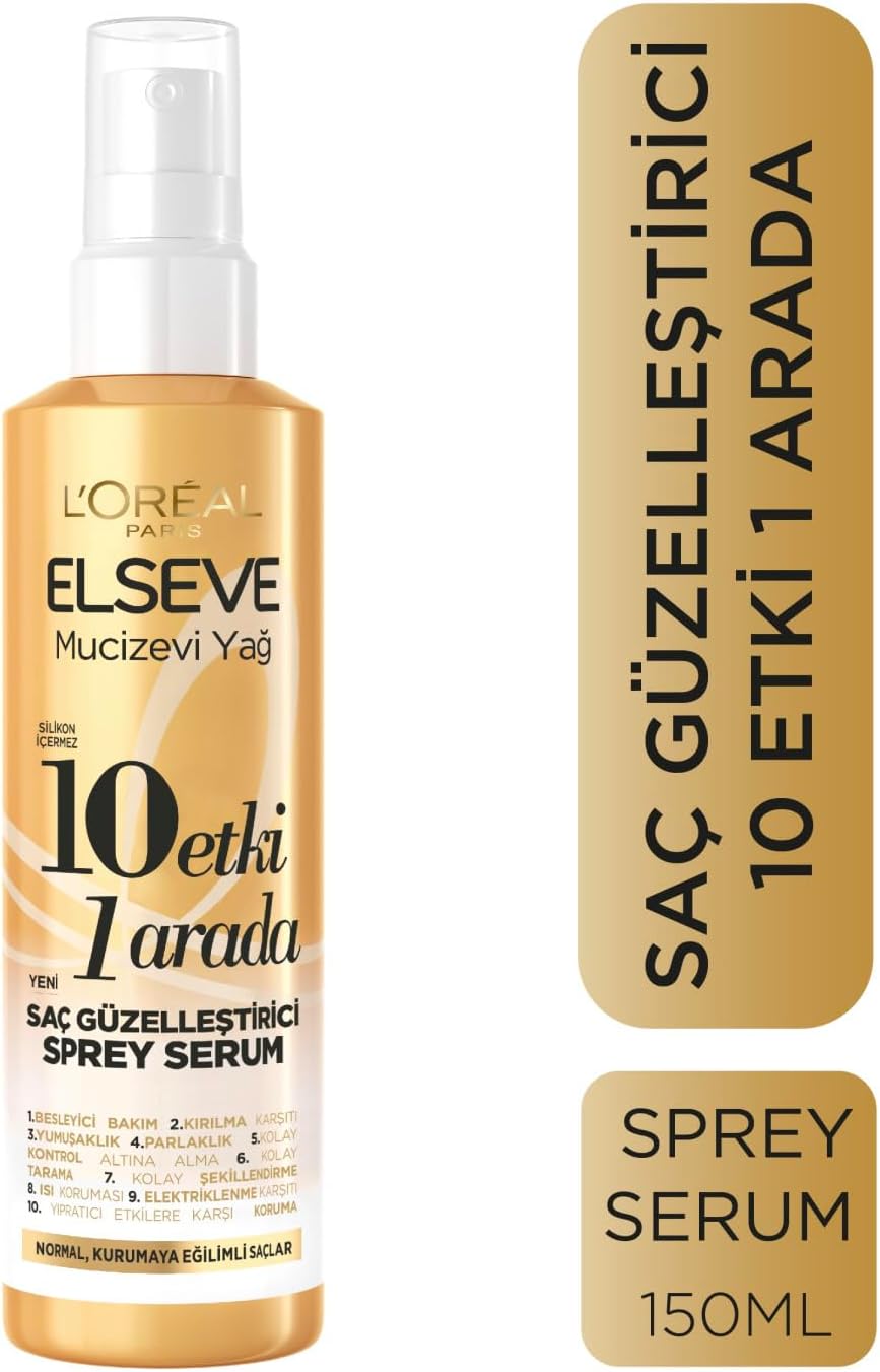 L'Oreal Paris Mucizevi Yağ 10 Etki 1 Arada Saç Güzelleştirici Sprey Serum 150 ml