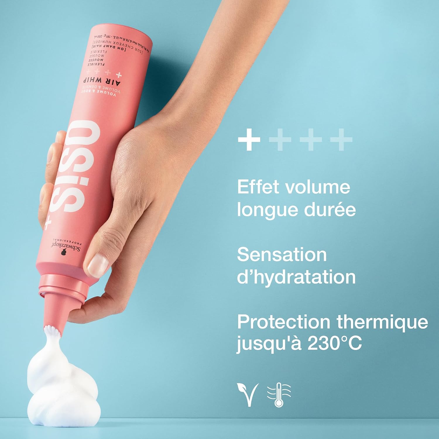 OSiS+ Air Whip Hacim Ve Tutuş Sağlayan Esnek Köpük 200ml