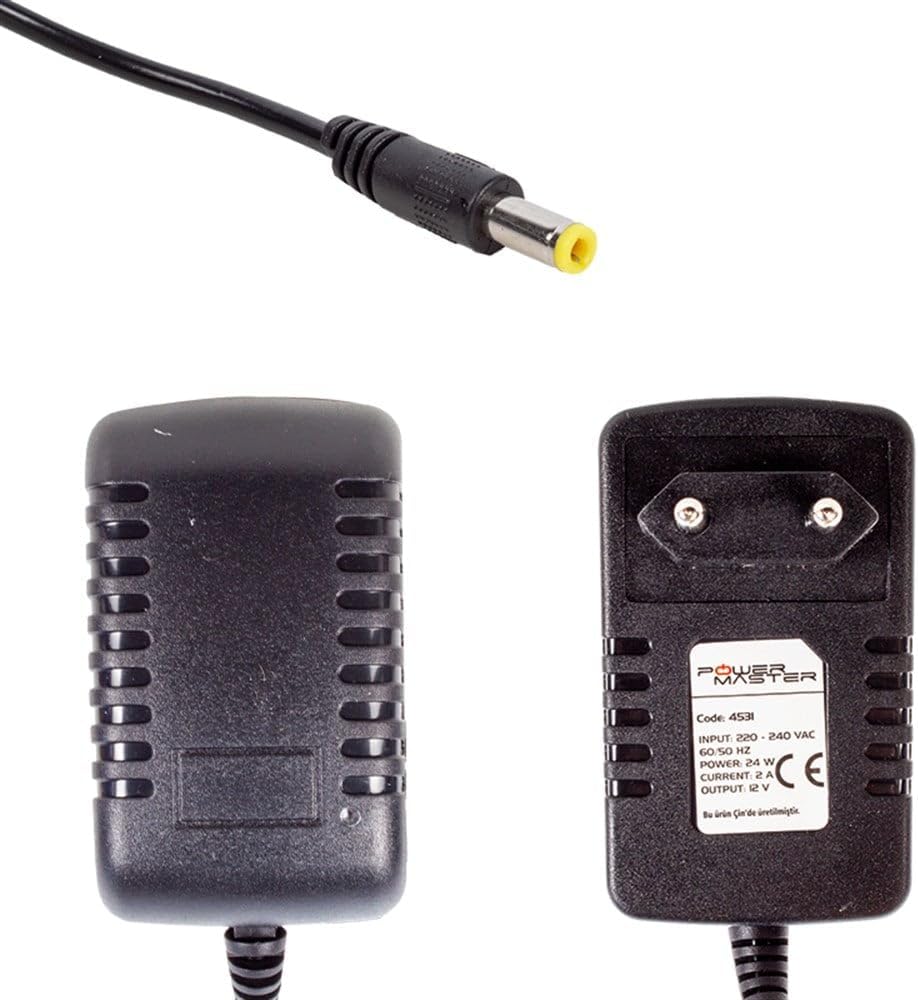 PM-4531 12 VOLT - 2 AMPER PLASTİK KASA PRİZ TİPİ ADAPTÖR 5.5 * 2.5 UÇ * MİNİ CİHAZ ADAPTÖRÜ