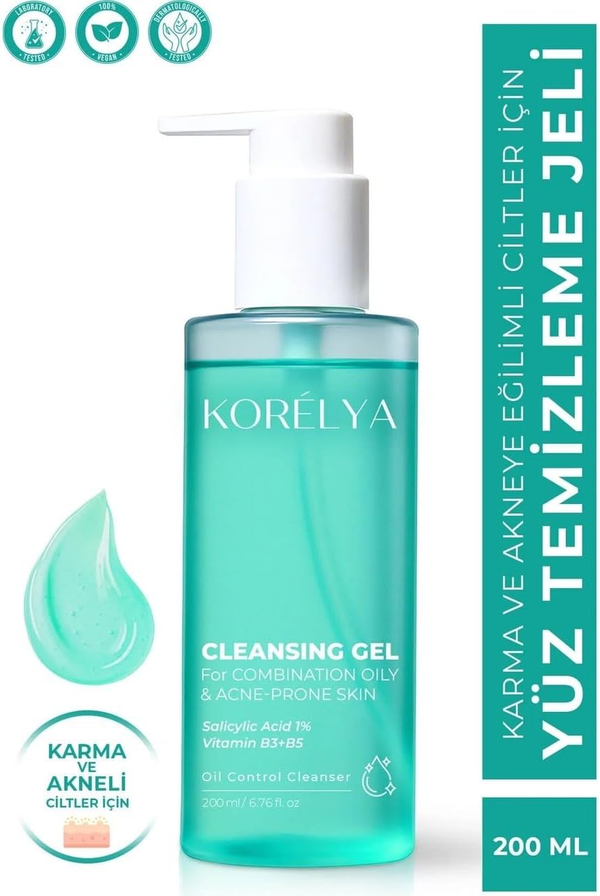 Karma, Yağlı ve Akne Eğilimli Ciltler Sivilce, Siyah Nokta Karşıtı Yüz Temizleme Jeli 200 ml
