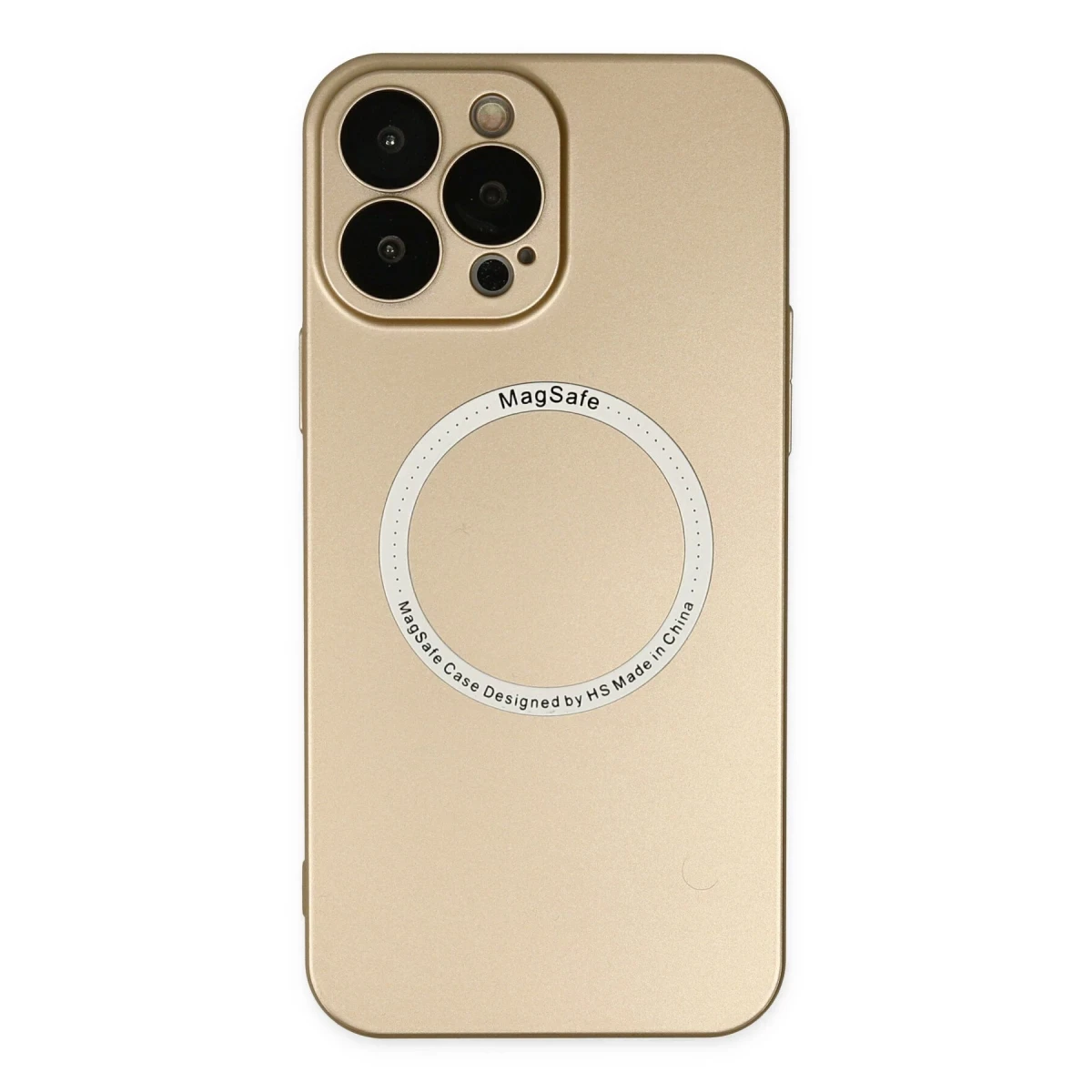 Apple iPhone 13 Pro Kılıf Jack Magneticsafe Lens Silikon - Gold