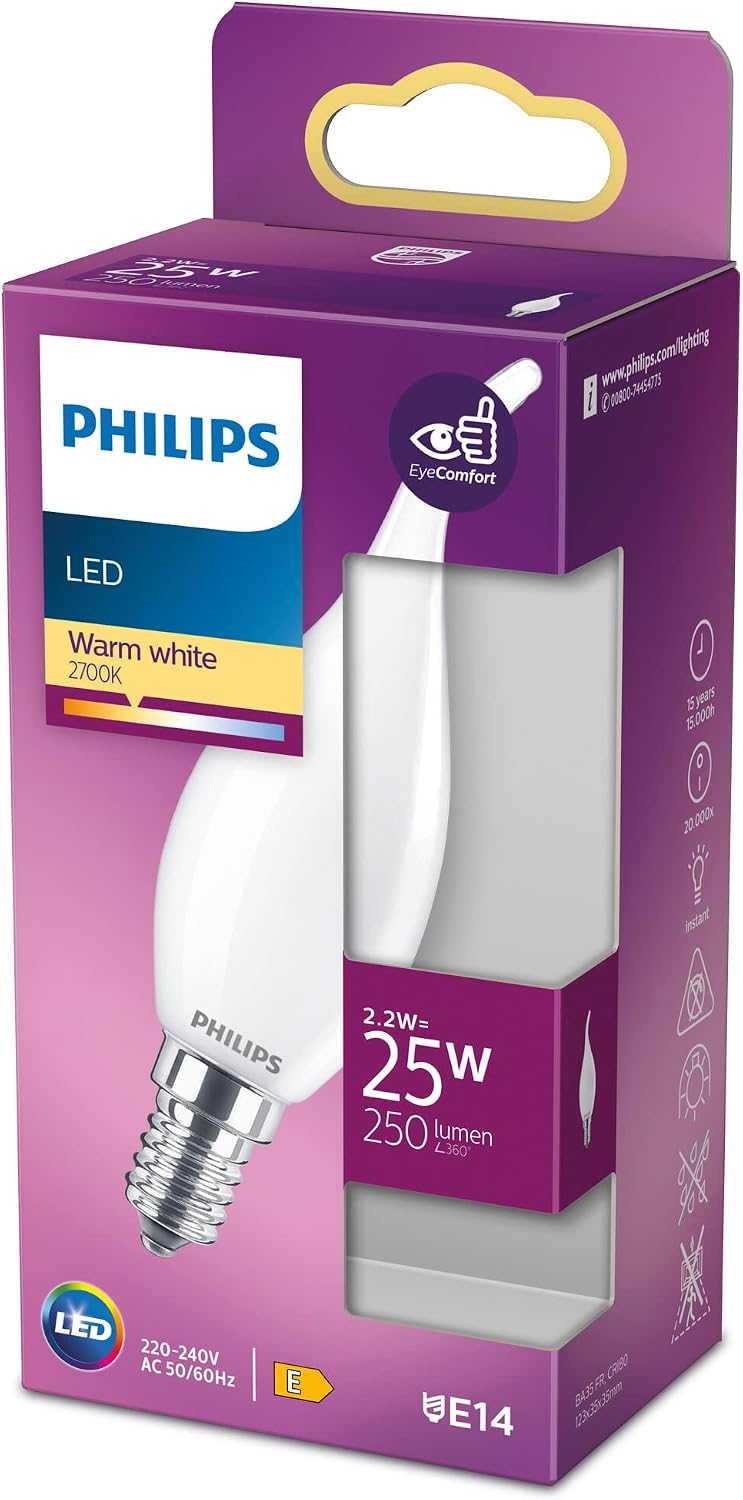 LED Classic 25W BA35 E14 Mum Tipi WW Dim Edilmez Ampul