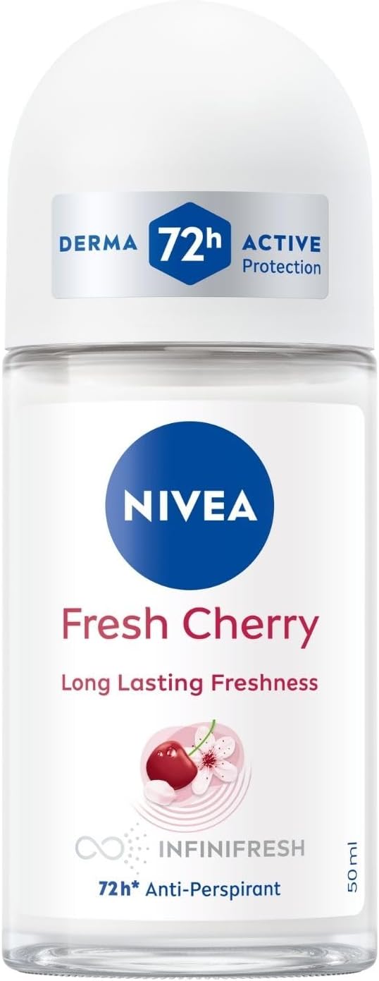 Kadın Roll On Deodorant Fresh Cherry, 72 Saat Anti-perspirant Koruma, 50ml