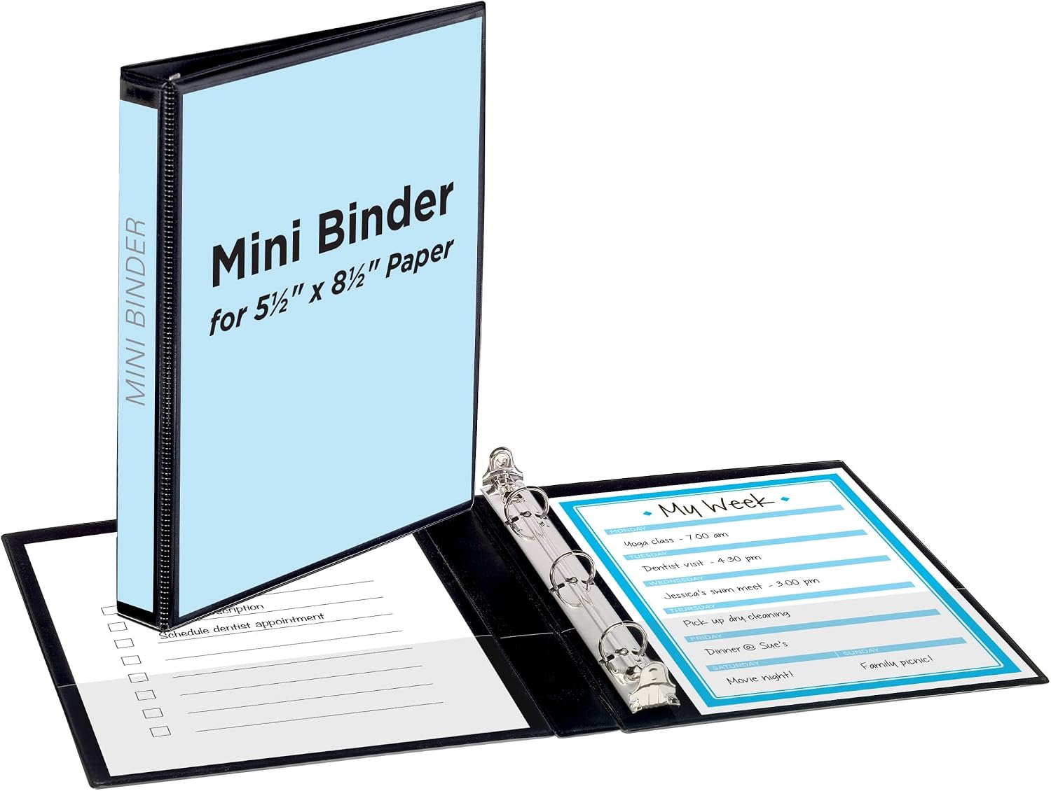 mini-uzun ömürlü View Binder 14 x 21,6 cm sayfa için 0.5 Inch