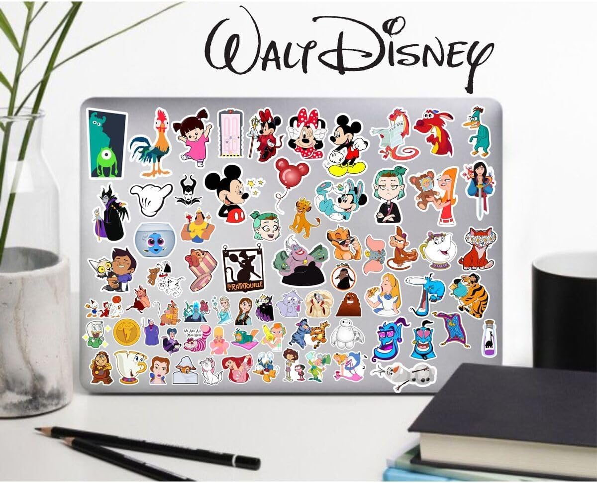 The Walt Disney Cartoons Seri 2 Sticker Telefon Laptop Notebook Tablet Defter Matara Stiker Etiket