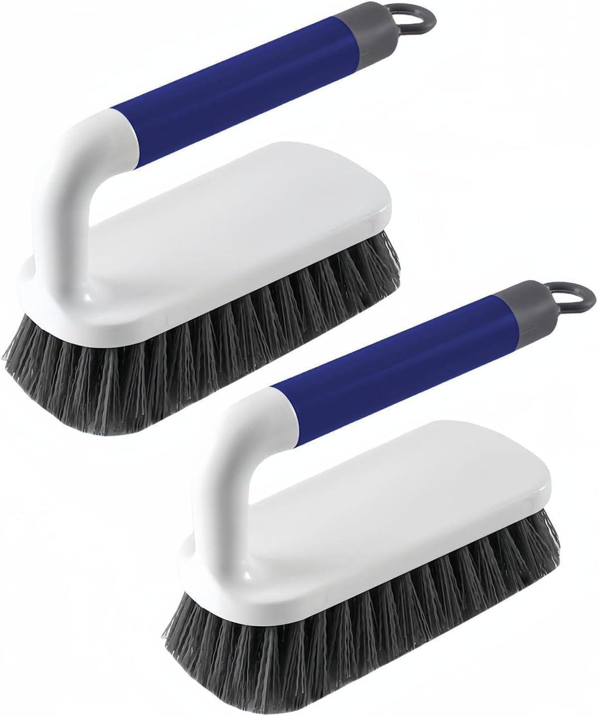 Ovma Fırçası, 2'li Paket Saplı Dayanıklı Temizlik Fırçası, Şifreli Kıllara Sahip Ovma Fırçası, Banyo, Mutfak, Halı ve Küvet Temizliği İçin Derinlemesine Temizlik Fırçası