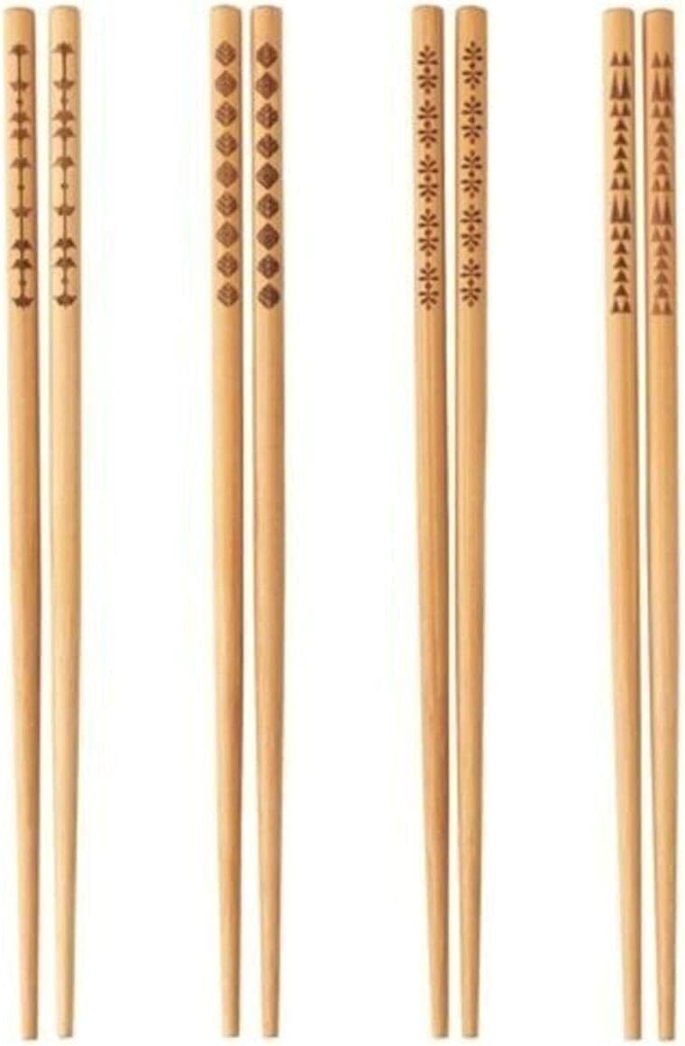 BARBUN Trebent Yıkanabilir Bambu Chopstick Japon Çin Yemek Çubuğu