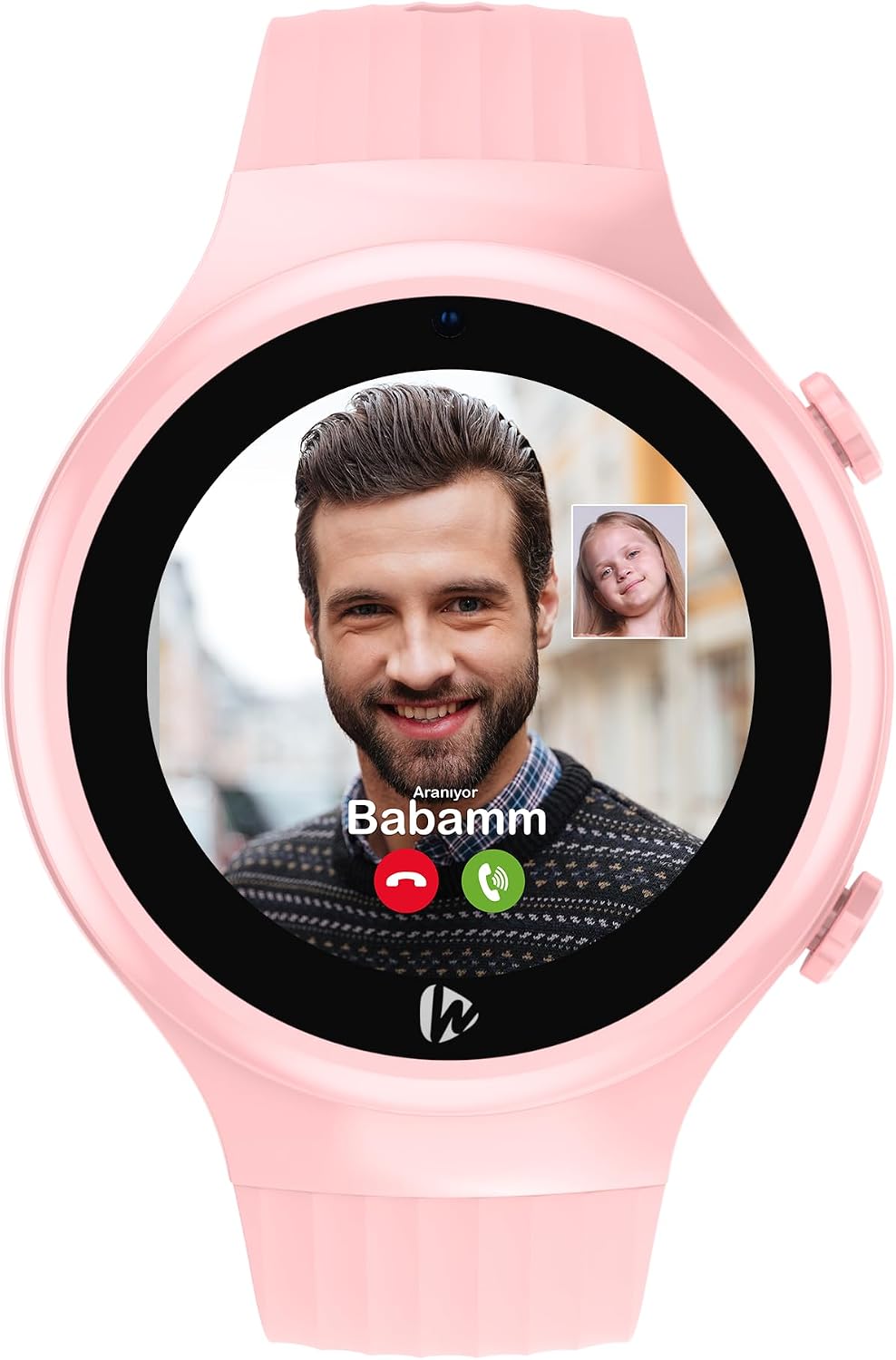Watch 5S Çocuk Akıllı Saat - Görüntülü Arama, Gps, Sos, Sağlık Takibi, Nabız Ölçer, Spo2Ölçer, Adımsayar, Güvenli Alan, Gorilla Glass Dokunmatik Ekran, Güvenli Liste, IP67 Suya Dayanıklı (Pembe)