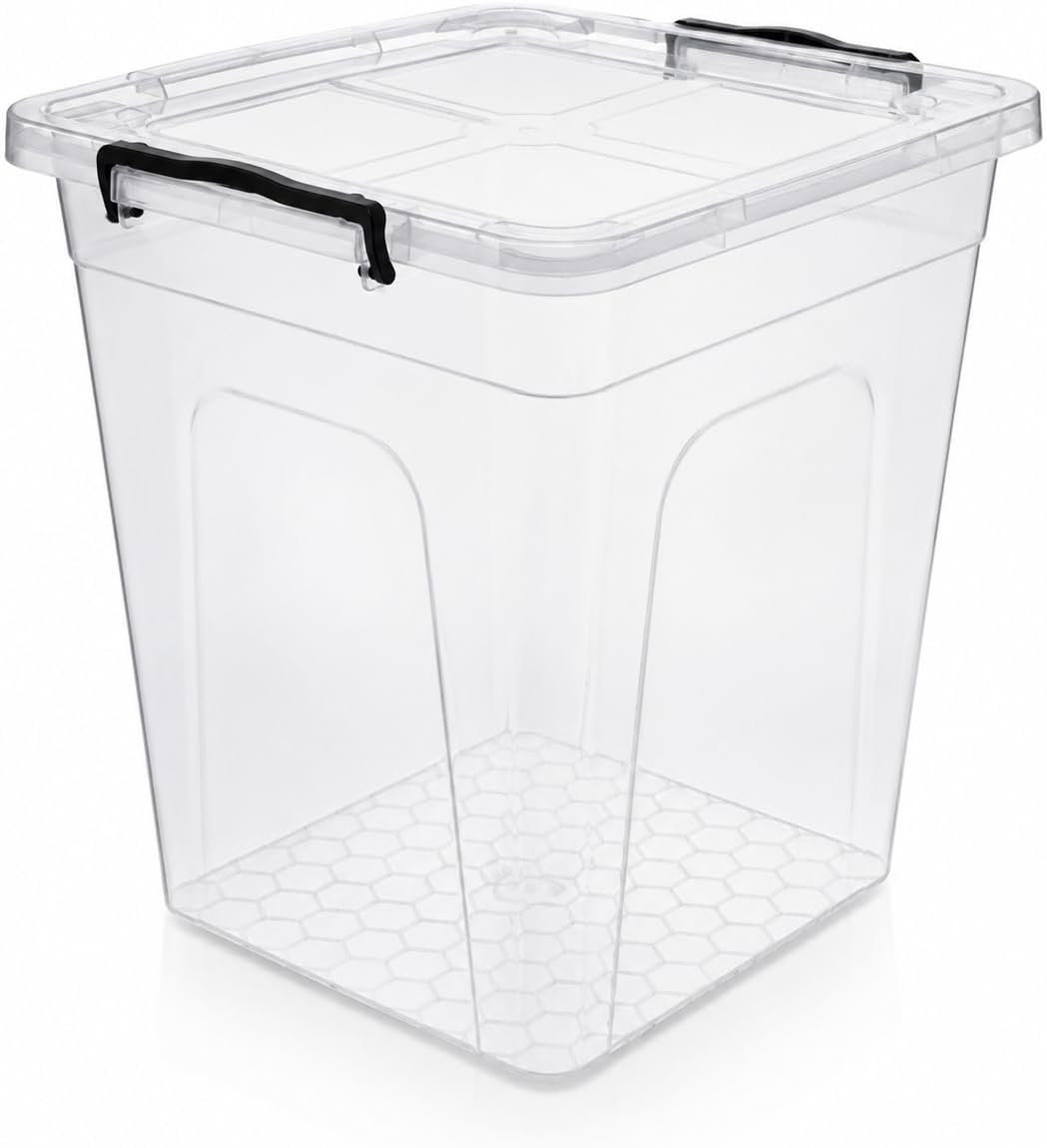 Derin Erzak Saklama Kabı Kapaklı, Kilitli Klipsli Saklama Kutusu, BPA Free, Çok Amaçlı Kiler, Mutfak ve Ev Düzenleme Kutusu, Şeffaf Plastik Organizer, 7,5 Litre