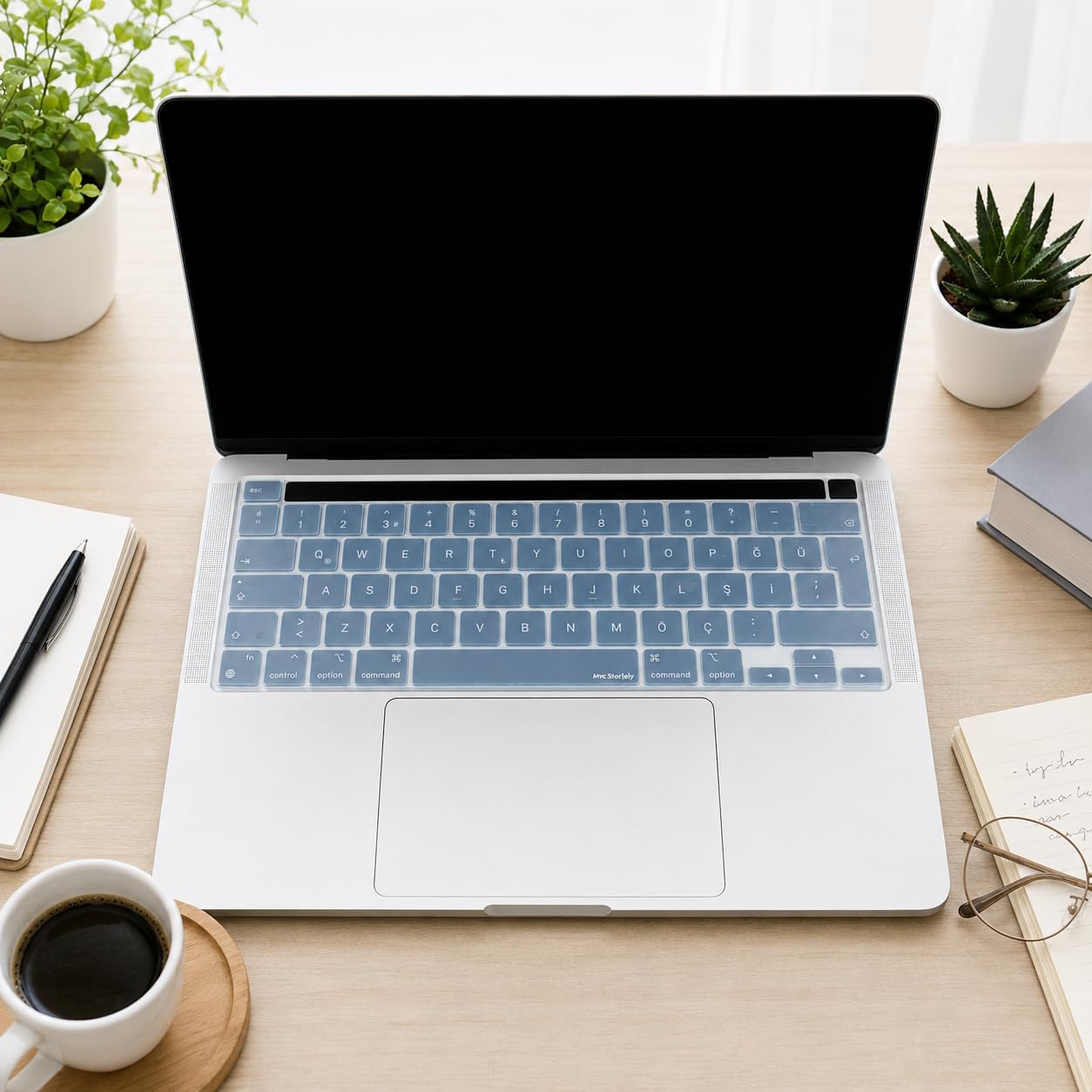 MacBook Klavye Koruyucu İngilizce A2338 M1 M2 13 inç A2251 A2289 A2141 16 inç UK ISO Ters L Enter Silikon Keyboard Cover Touch Bar Şeffaf