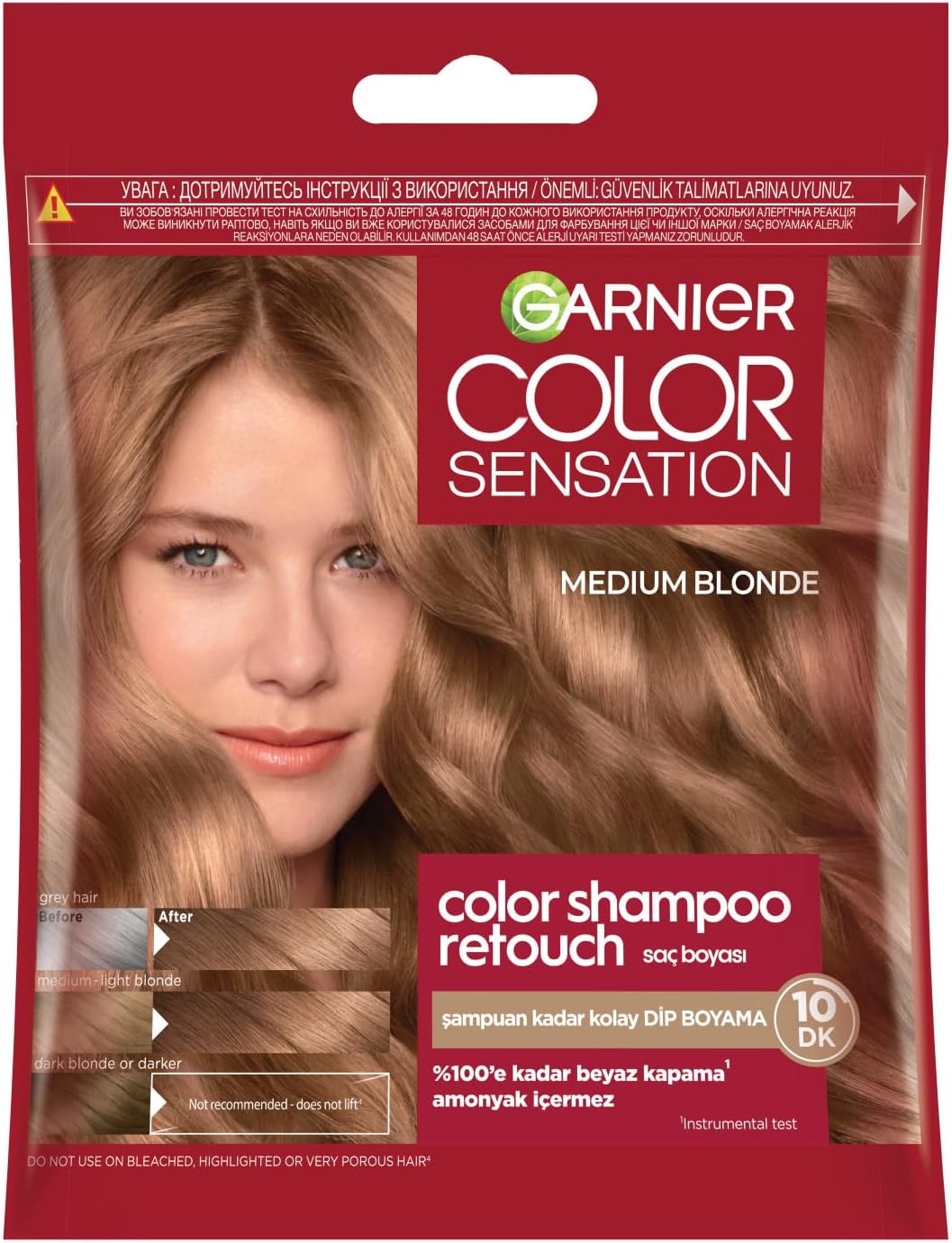 Color Shampoo Retouch Şampuan Kolaylığında Dip Boyası, Sarı 7.0
