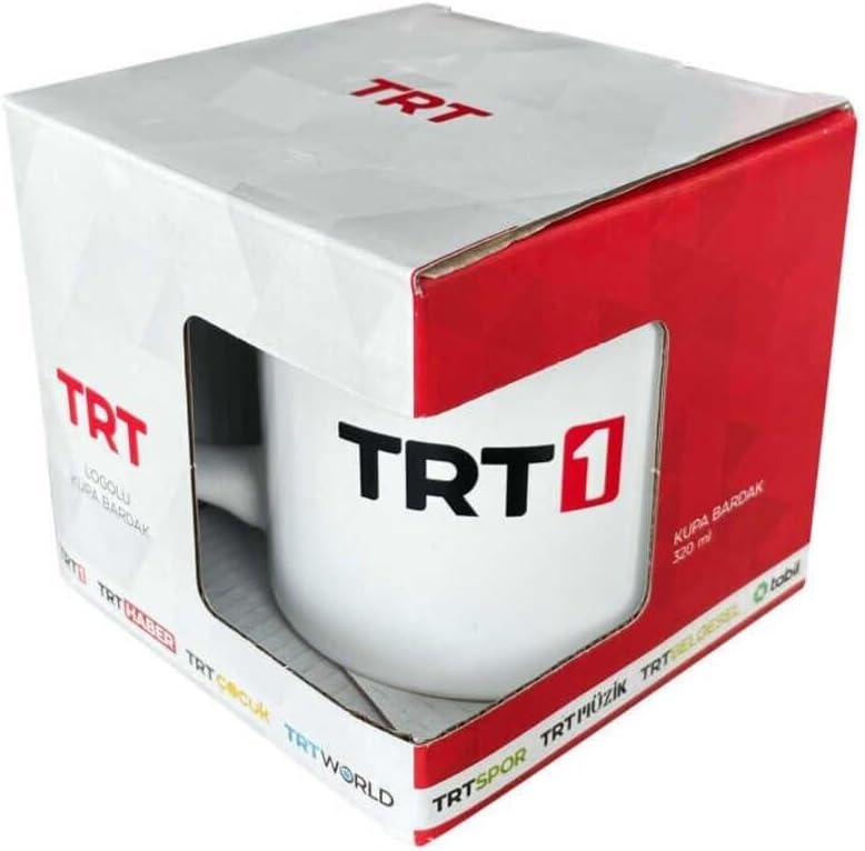 TRT1 Logolu Beyaz Kupa