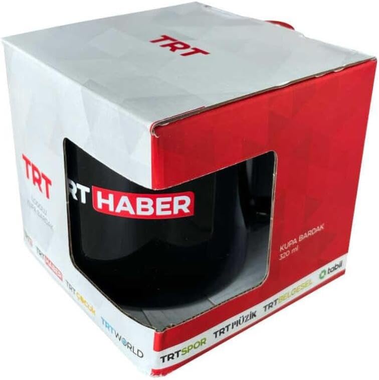 TRT Haber Logolu Siyah Kupa