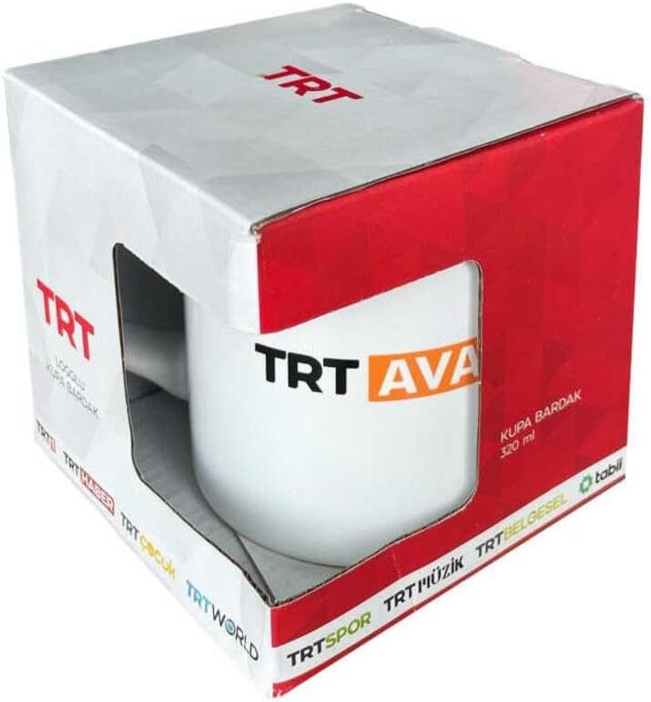 TRT Avaz Logolu Beyaz Kupa