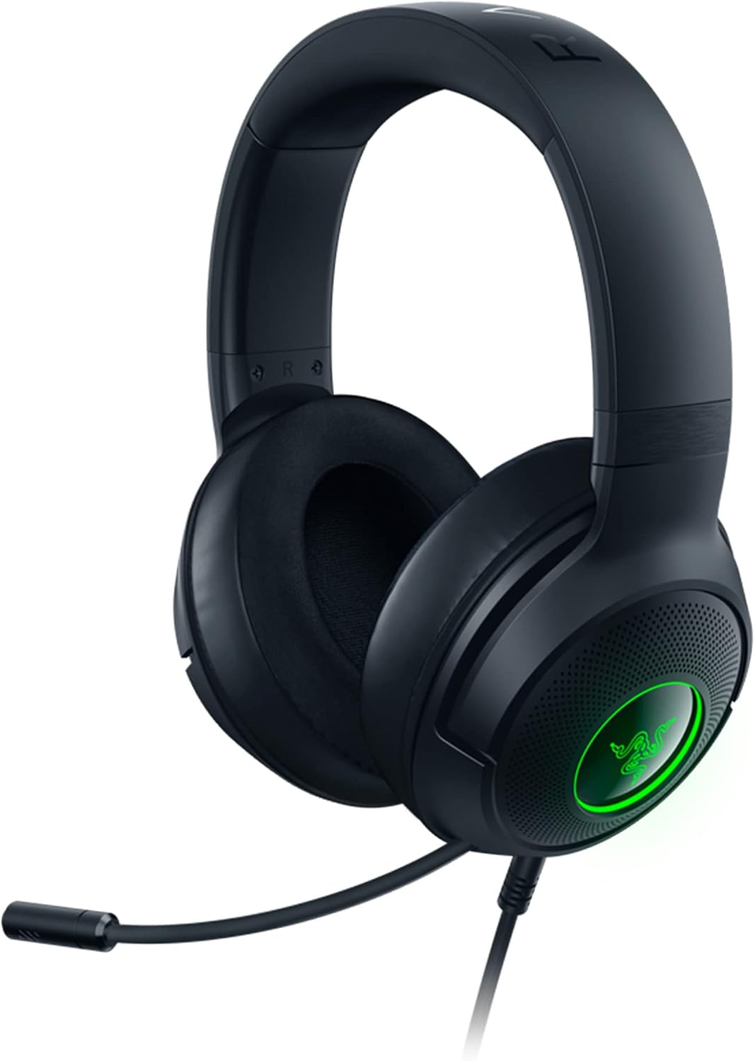 Kraken V3 X USB - Kablolu USB Oyun Kulaklığı (285 g'da ultra hafif, TriForce 40 mm sürücüler, HyperClear Kardioid Mikrofon, 7.1 surround ses, Chroma RGB) Siyah
