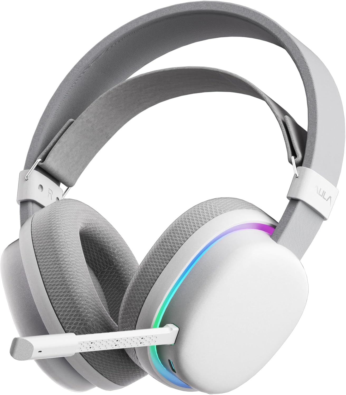 G7 Tri Mode Kablosuz RGB Gaming Mikrofonlu Oyuncu Kulaklığı 40mm Driver Gürültü Engelleyici Beyaz