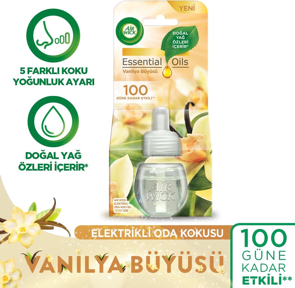 Elektrikli Oda Kokusu Yedek Şişe Vanilya