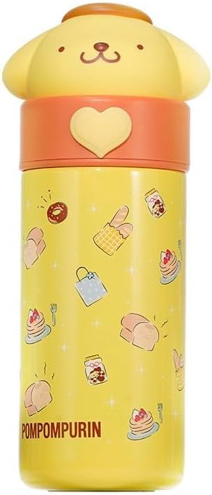 Sanrio Pompompurin Izolasyonlu Termos Sisesi, 350 ml Kapasite, Sari