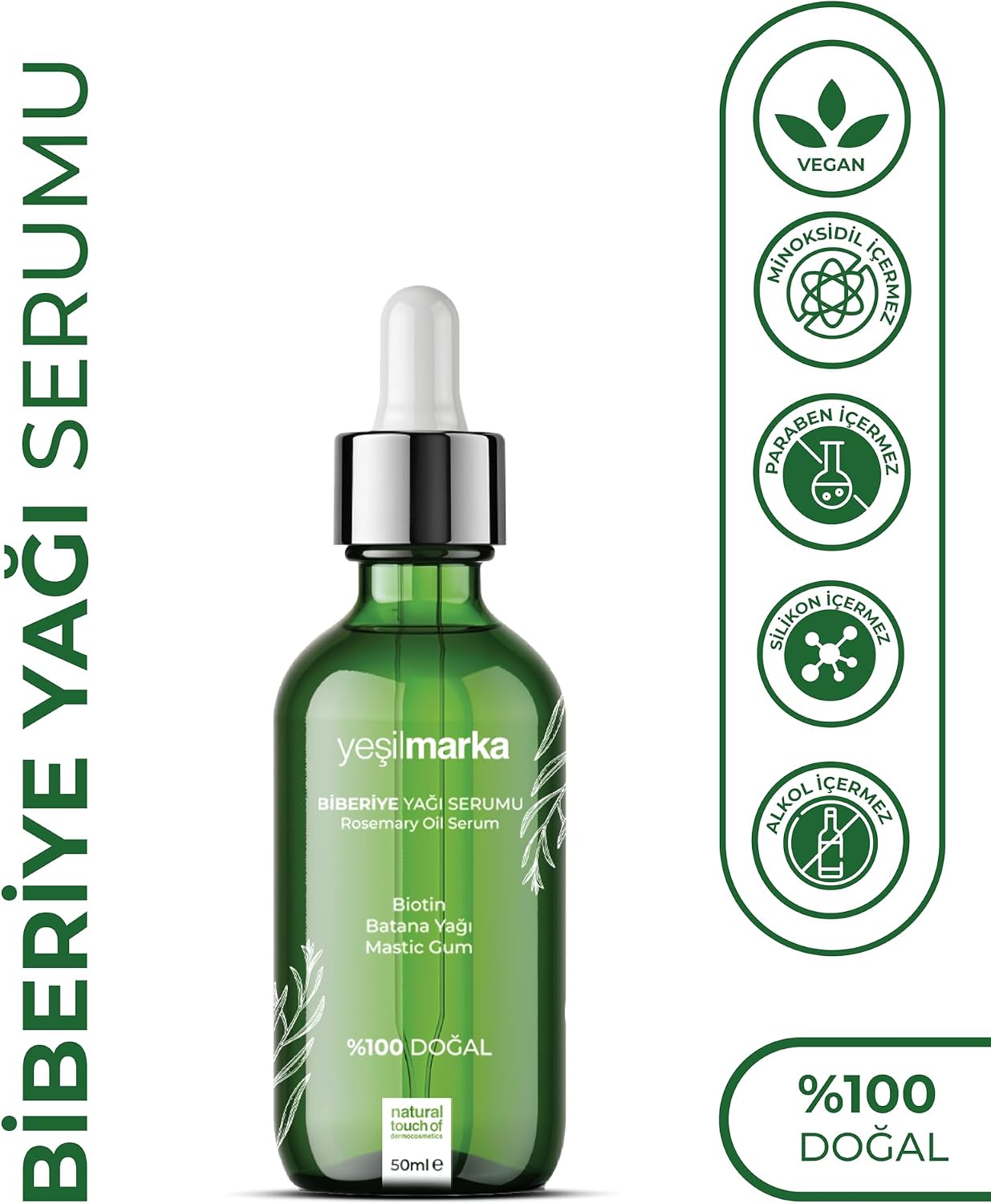 Yesilmarka Natural Rosemary Oil 50 ml Biberiye Yağı