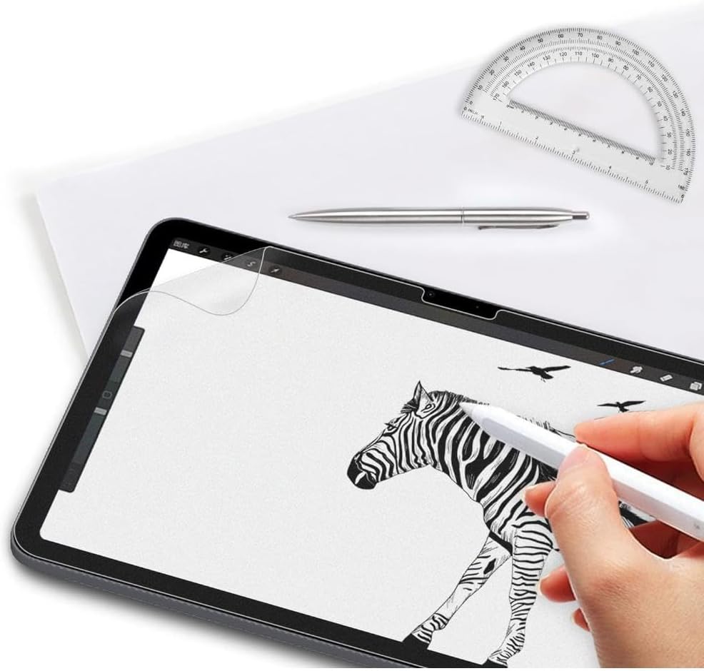 Apple iPad Air 11 İnç Paperfeel Ekran Koruyucu Kağıt Hissi Veren Dokulu Mat Yüzey, Pencil Kullanımı, Not Alma Ve Çizim İçin M2 M3 M4 İle Uyumlu