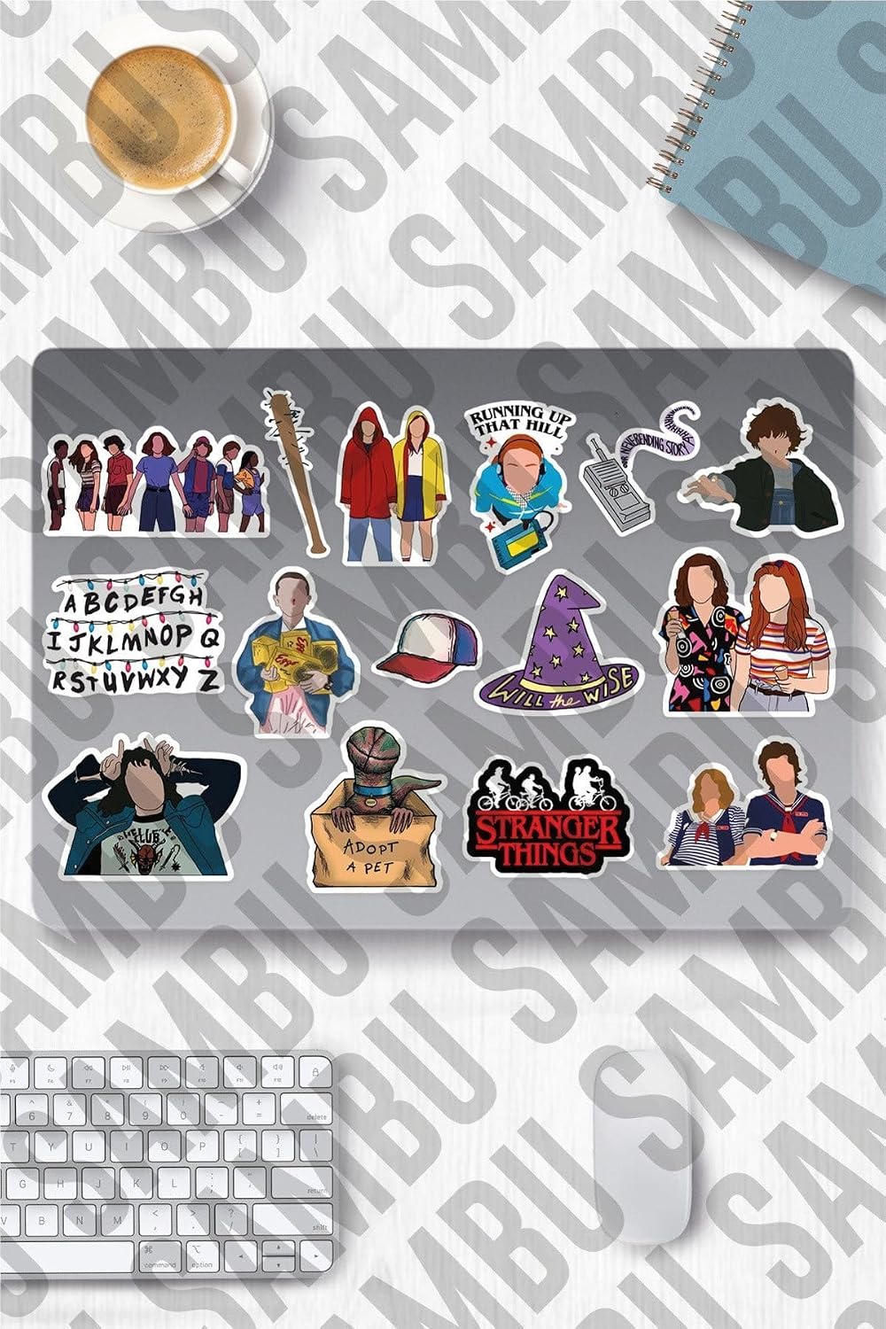 Stranger Things Temalı Sticker Etiket Seti 1 - Laptop Notebook Telefon
