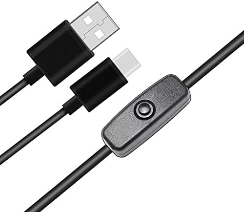 Raspberry Pi 4 Type C 5V 3A On-Off Anahtarlı Güç Kablosu - 1 Metre