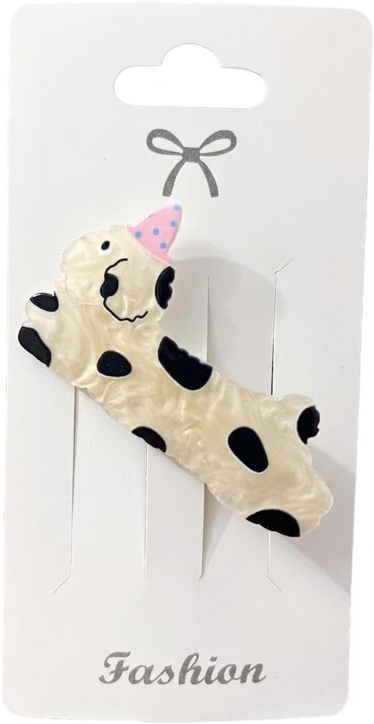 Sevimli Köpek Saç Tokası, Beyaz