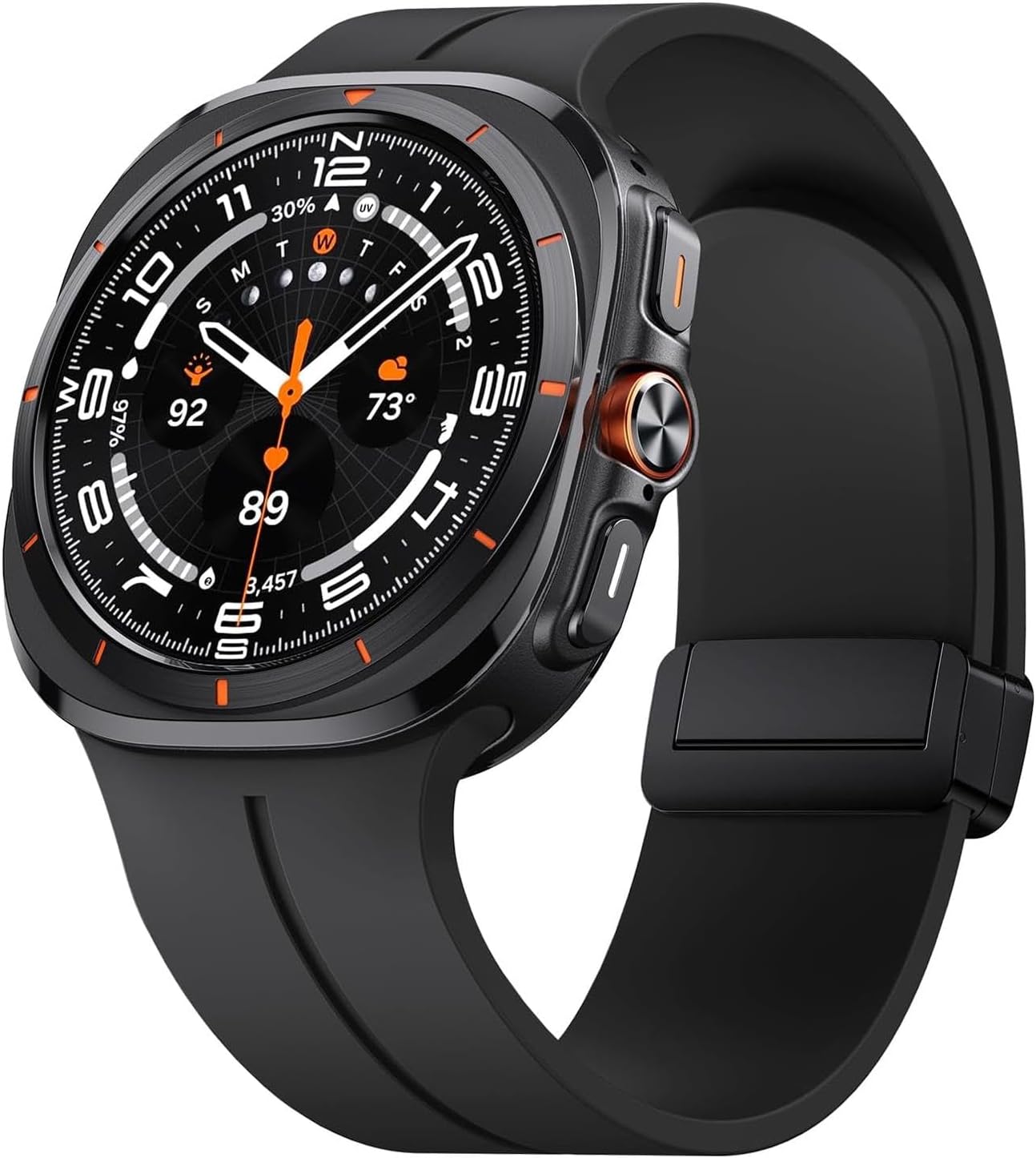 Samsung Galaxy Watch 8 40mm için Kordon Ribbon Line Siyah [Galaxy Watch 8 40mm ile Uyumlu Kordon - Siyah]
