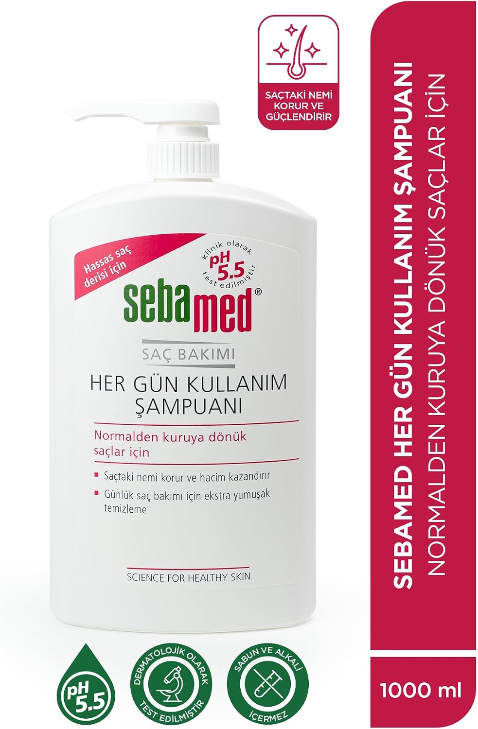 Besleyici Onarıcı Kuru ve Hassas Saç Tipine Özel Her Gün Kullanım Günlük Saç Bakım Şampuanı 1000ml