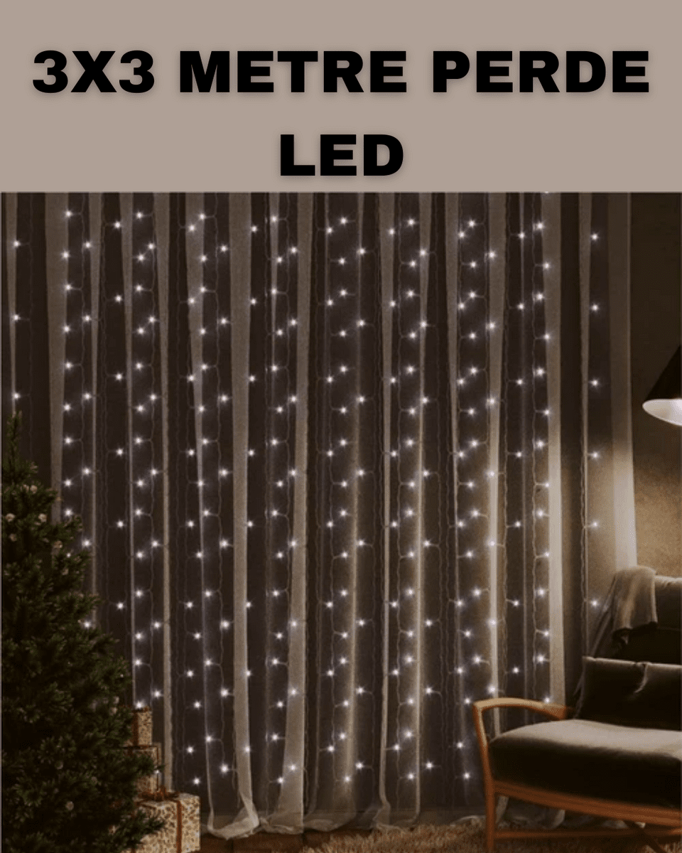 3x3 LED Şelale Perde Işık Kutlama ve Dekor Aydınlatması