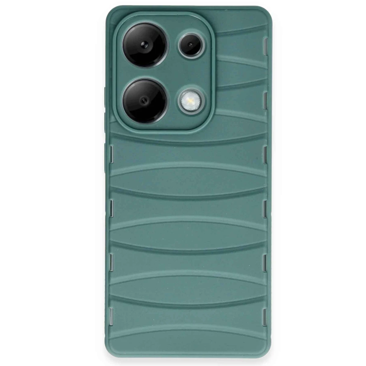 Xiaomi Redmi Note 13 Pro 4G Kılıf Bibercas Silikon Kapak - Koyu Yeşil