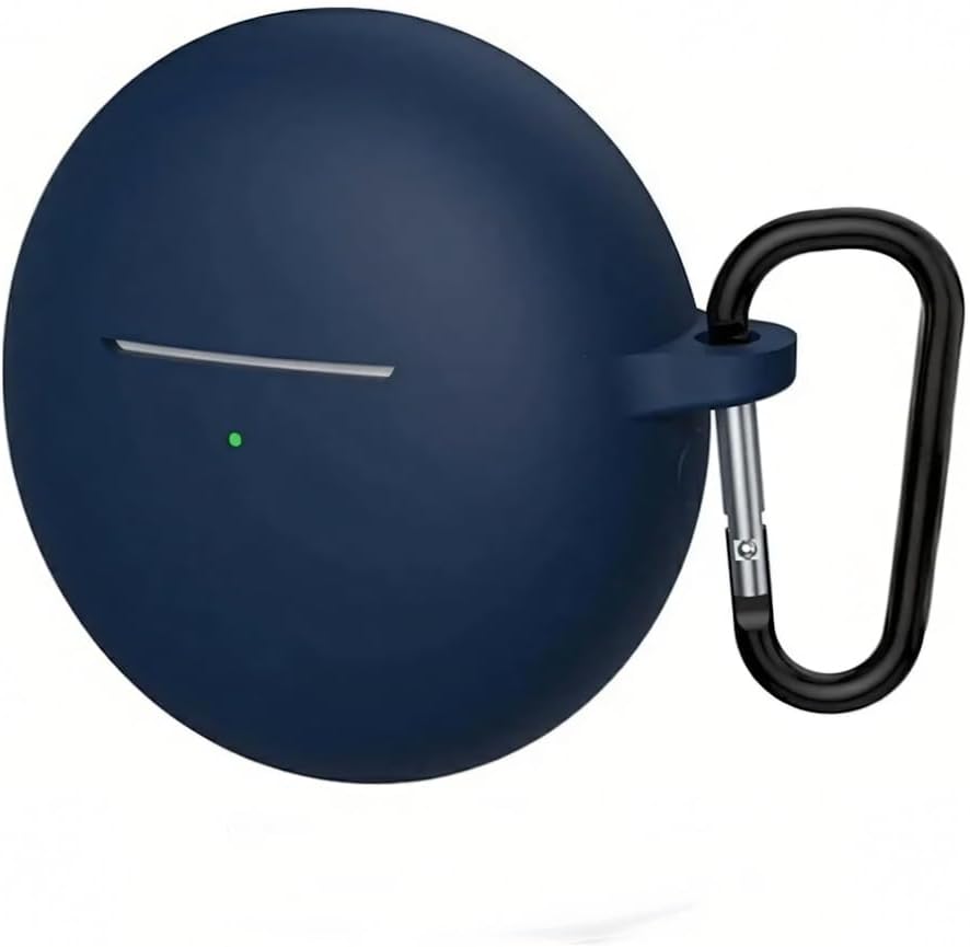 Huawei FreeBuds 7İ İle Uyumlu Yüksek Kalite Çizilmeye Dayanıklı Koruyucu Yumuşak Silikon Kulaklık Kılıfı Kancalı FB-7i (Lacivert)