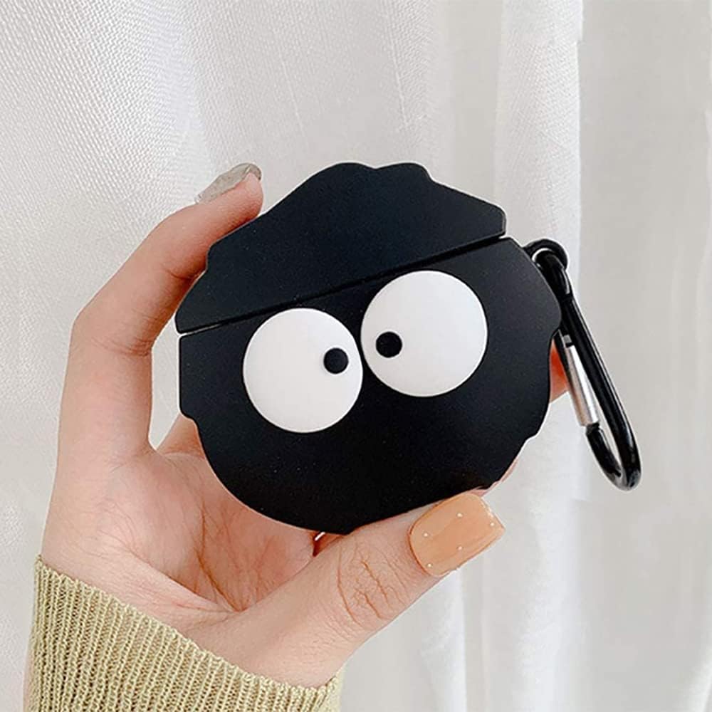 Huawei FreeBuds Pro 2 için Kılıf Cartoon Figürlü Silikon Crtn-Fgr-Sswtri [FreeBuds Pro 2 ile Uyumlu Kılıf - Siyah - Beyaz]
