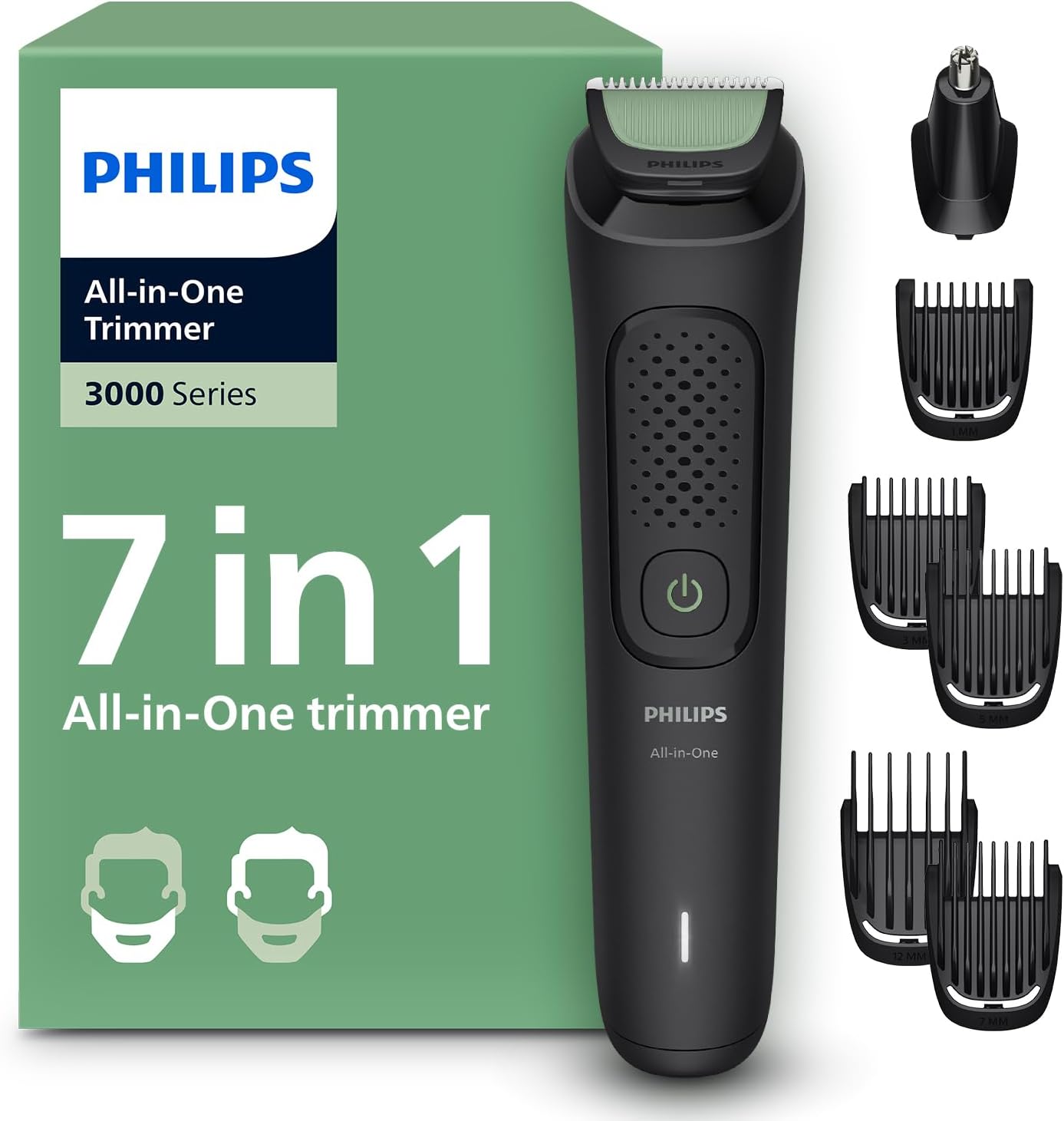 3000 Serisi 7in1,Erkek Bakım Seti,Yüz/Saç/Vücut Tıraş Makinesi,Islak/Kuru Kullanım,MG3920/15