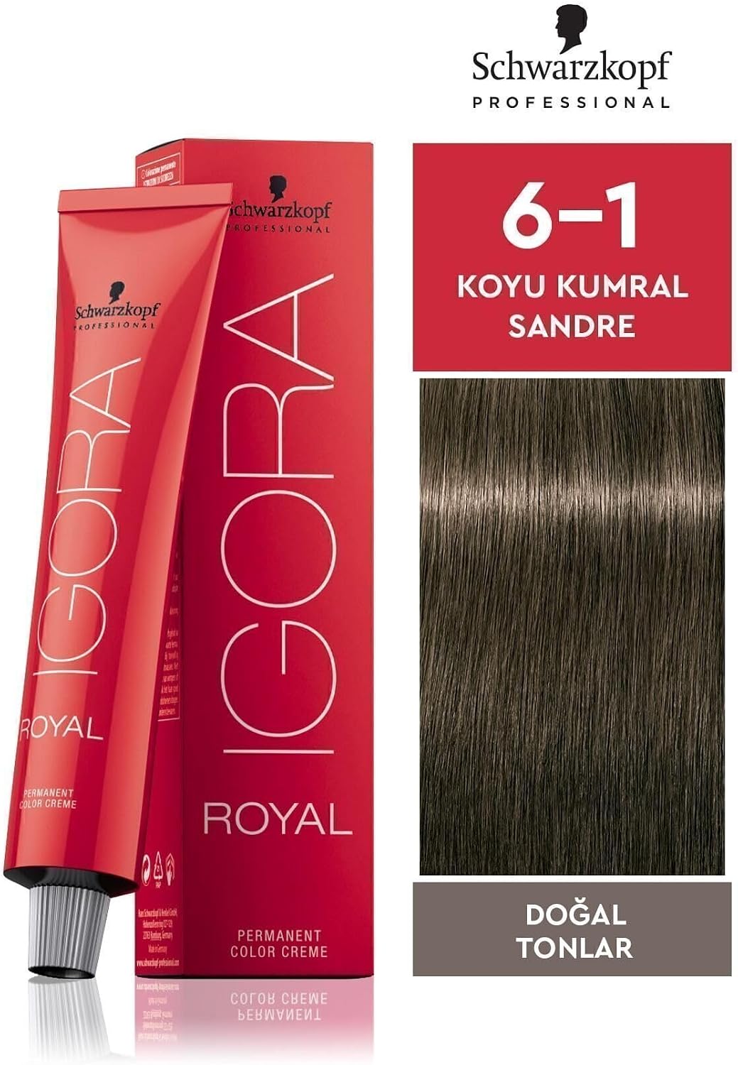 Igora Royal Saç Boyası 60ml-No - 6.1 Küllü Koyu Kumral